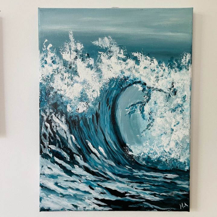 Original acrylic wave high quality painting