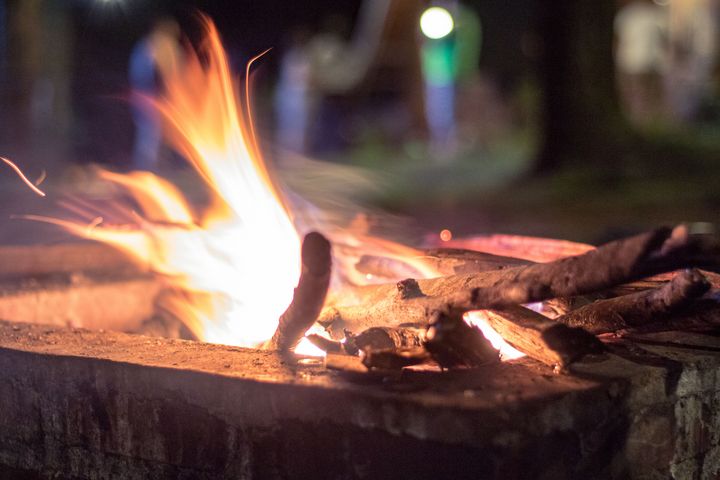 Lively Campfire Wood Dances - Trihand Art