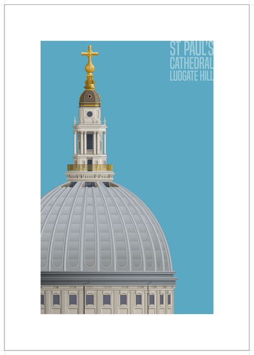 St Paul S Cathedral London Vectorarchitecture Paintings