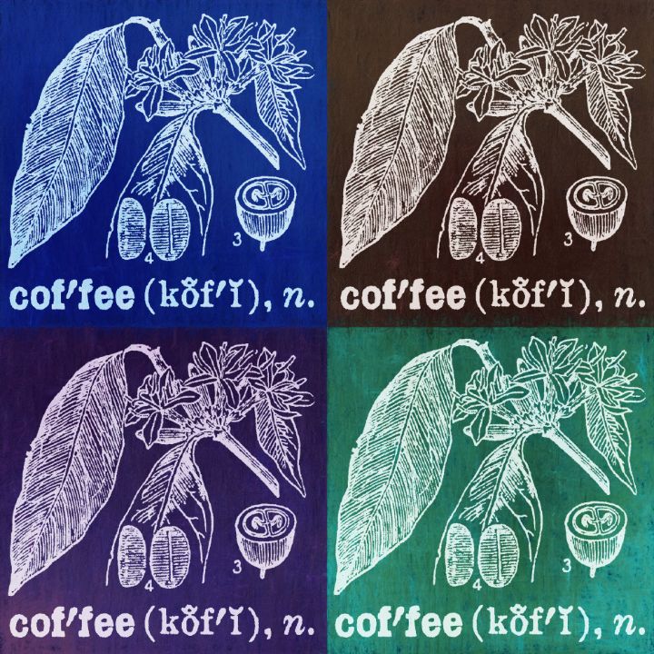 Coffee - Vintage Botanical Pop Art - Jon Woodhams
