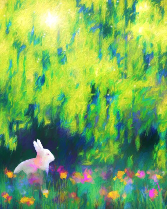 Bunny beneath the Willow Tree II - Jon Woodhams