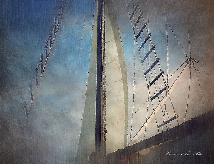 Onboard Rigging Oil Painting - Art Creations By Ann Price