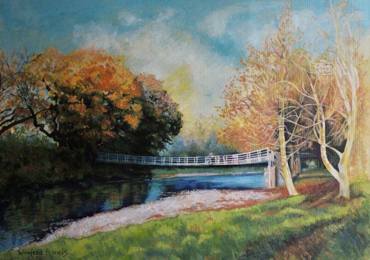 'Old Swing Bridge' By W F - PowysArt