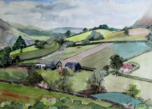 Builth Wells Landscape By W F