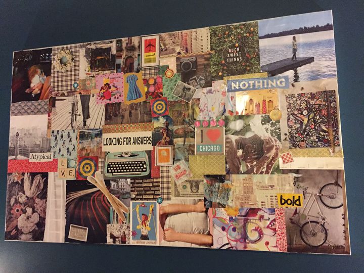 ★AAKAM★ Collage Artwork Half Top Amy Smith Art | A little landscapy 4x4” #collage for day 5