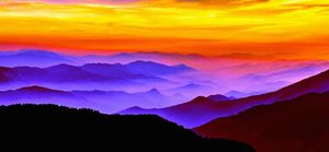 Misty Mountains Sunset