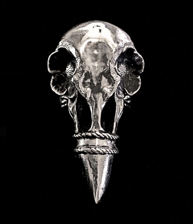 Sterling Silver Raven Skull Ring - Susan Maxwell Schmidt | Art on