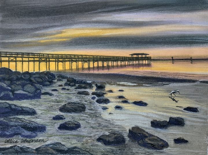 Low Tide at Dawn - Alice Artist Studio - Paintings & Prints, Landscapes ...