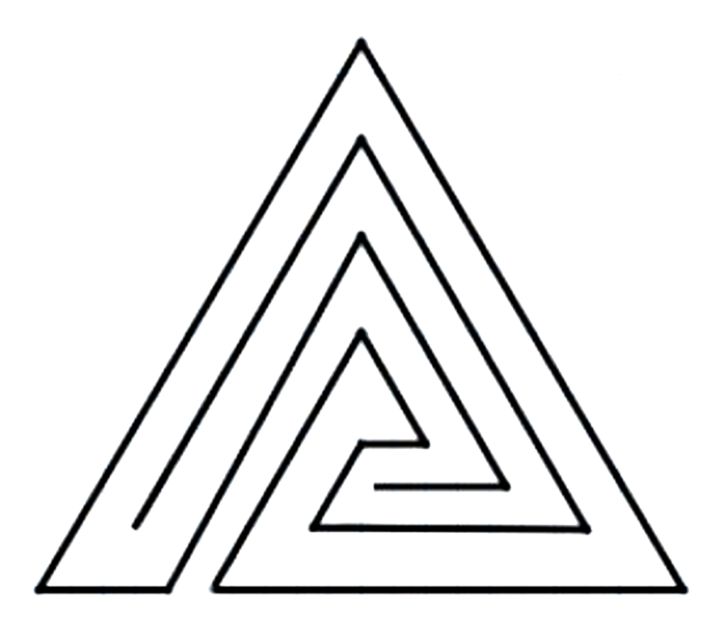 Triangle Labyrinth, Black on White - Giacomo Aureo - Drawings &  Illustration, Abstract, Geometric - ArtPal
