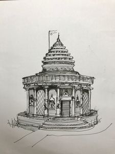 File1834 sketch of elements in Hindu temple architecture three storey  vimana 2jpg  Wikimedia Commons
