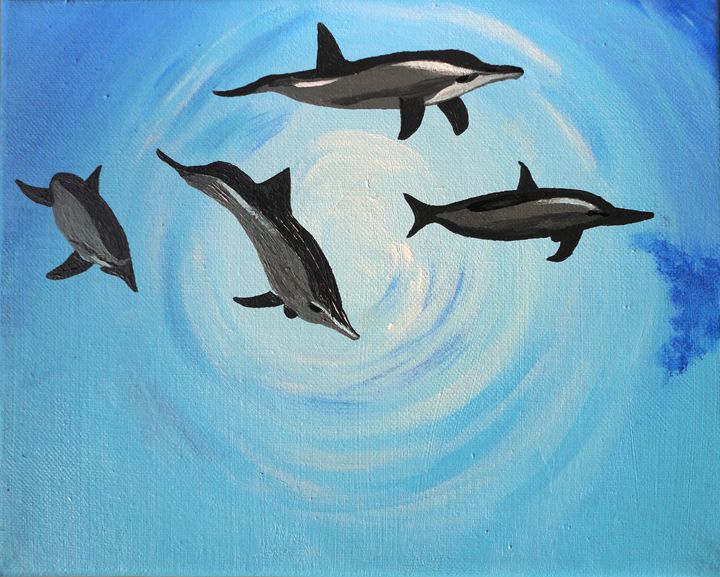 Dolphins in the sea - Amita Dand