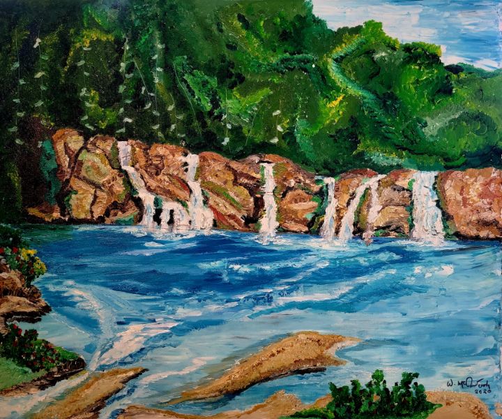 Blue Hole Falls- Ocho Rios Jamaica - Billy's Artwork