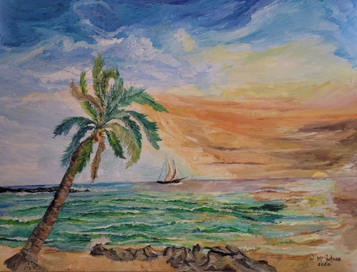 Key West Seascape Sunset - Billy's Artwork