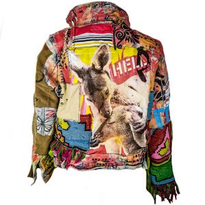 Painted patchworked charity jacket - moreriot