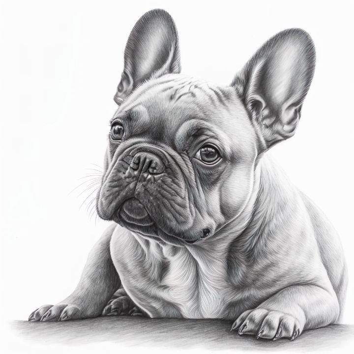 French Bulldog Pencil Sketch drawing - Luke Dwyer - Drawings &  Illustration, Animals, Birds, & Fish, Dogs & Puppies, French Bulldog -  ArtPal