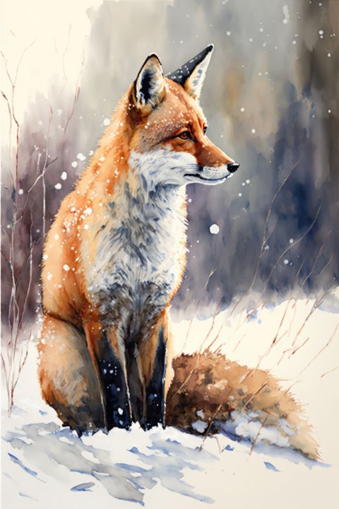 How to Paint Watercolor Snow