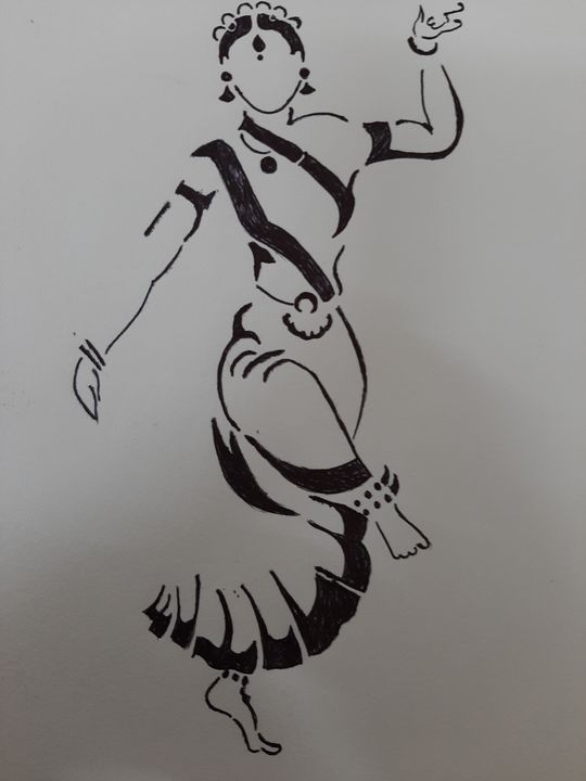 How To Draw Odissi Dancing Poze | Step By Step In Easy Way For Beginners |  By N. S. Limaye - YouTube
