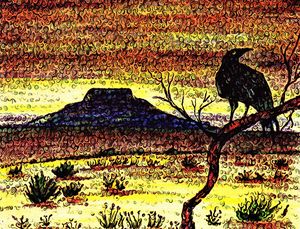 "Tucumcari Crow Van Gogh" KC Krimsin