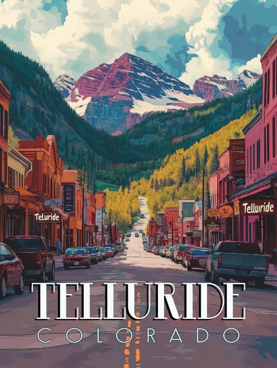 Telluride, Colorado Vintage poster - Vintage Posters - Digital Art & AI ...