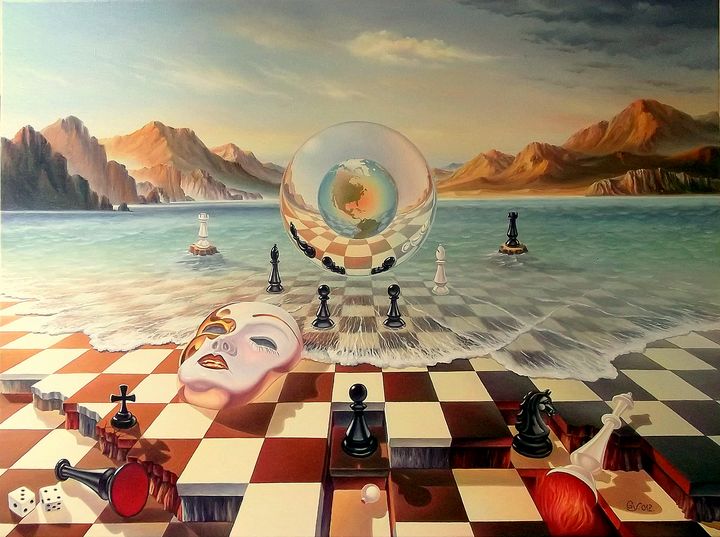 Chess Games Art Board Print for Sale by Utopipia