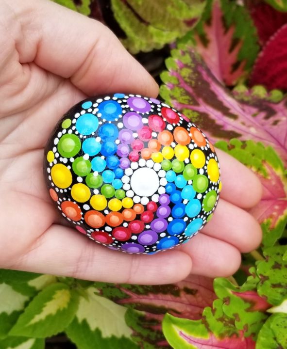 EASY Dot Art Mandala Rock Painting Using ONLY Qtip, 46% OFF