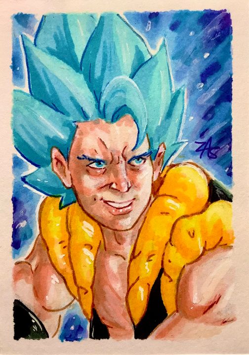 Gogeta Blue - Drawesome Art - Digital Art, People & Figures