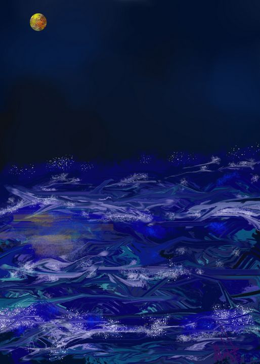 The moon and the sea - alozadea