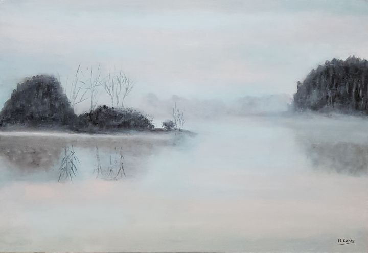 Blue reflections - Mercedes Gordo - Paintings & Prints, Landscapes ...