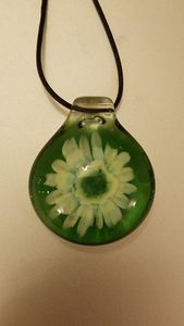 Glass Flower Pendant