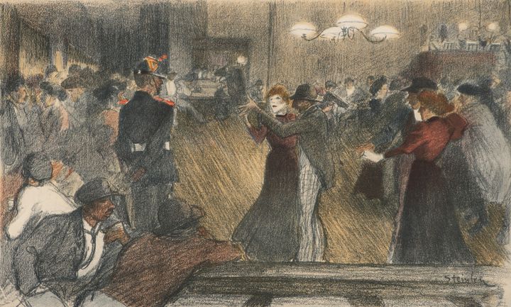 Théophile Steinlen~Bal de Barrière - Canvas printing - Paintings & Prints,  Ethnic, Cultural, & Tribal, African American - ArtPal