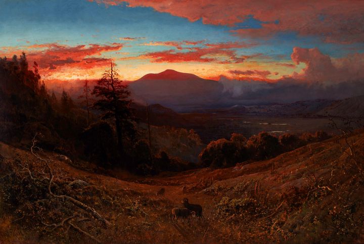 William Keith~Sunset on Mount Diablo - Canvas printing - Paintings