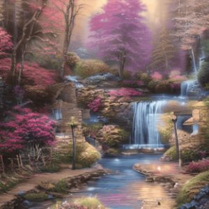 Watercolor Waterfall 1