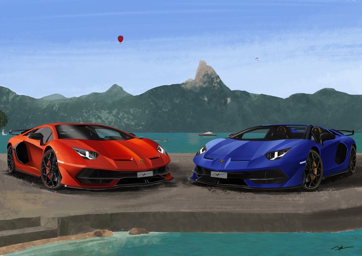 Lamborghini Aventador SVJ - Antoine Mouton - Digital Art, Vehicles &  Transportation, Automobiles & Cars, Lamborghini - ArtPal