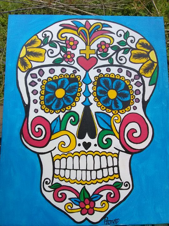 Sugar Skull Three - A. L. Miller - Paintings & Prints, Ethnic, Cultural ...