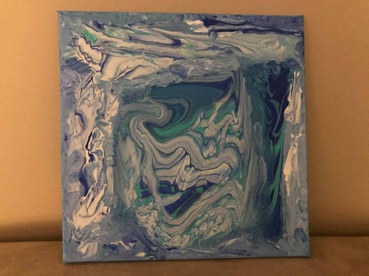 Green Blue And White Waves - Max Powers