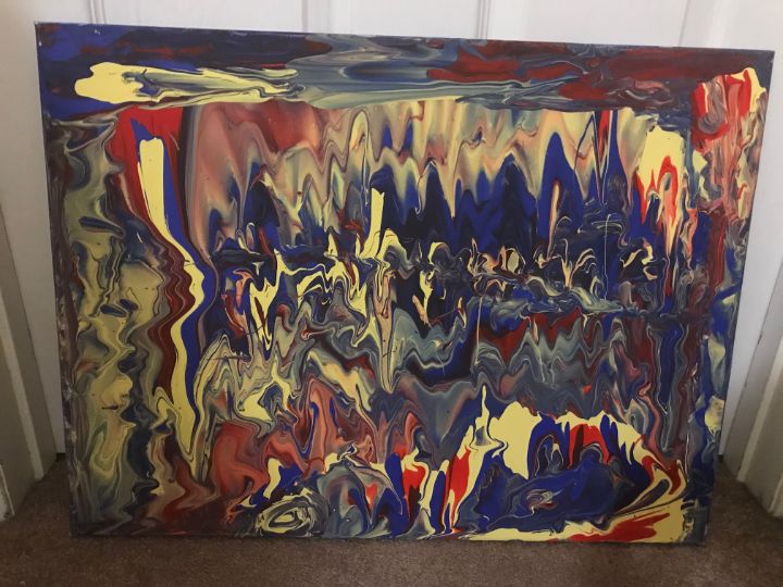 Original Colorful Cave Painting - Max Powers