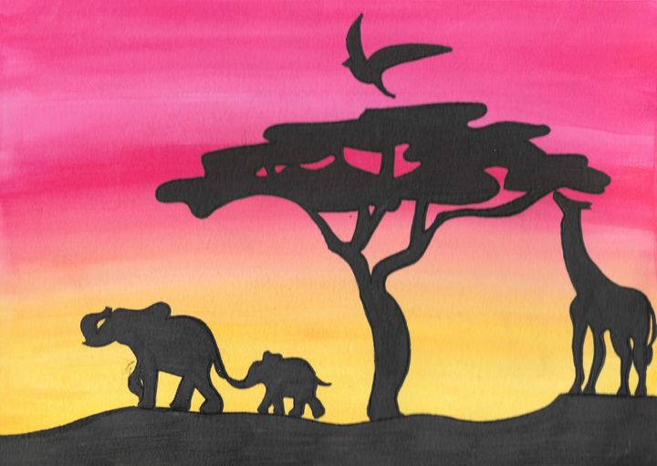 The Savannah - Zee Artiste - Paintings & Prints, Animals, Birds, & Fish ...