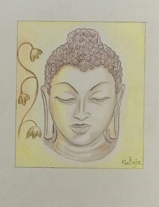 🙏 Gautam Buddha Drawing 🙏 # Images • Pihu🦋 (@126432844l) on ShareChat-saigonsouth.com.vn