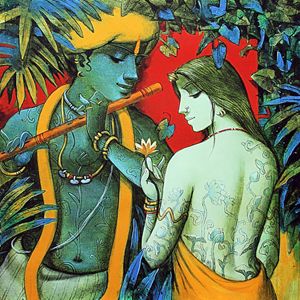 lord krishna with radha