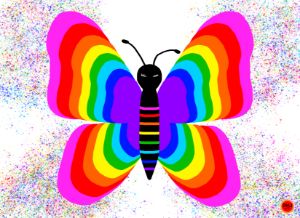 Rainbow Butterfly - DWJ Little Tanuki