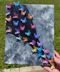 3D butterflies painting