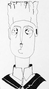 Man with high hairstyle
