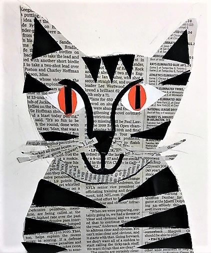 Cat collage - Treetop Fine Art