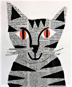 newspaper cat