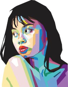 Colorful Girl Painting Art 53996 - Blue Digital Studio - Paintings &  Prints, People & Figures, Portraits, Female - ArtPal