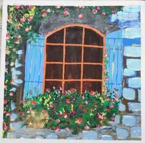 Flowers on a window