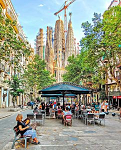 One sunny day in Barcelona ,Spain
