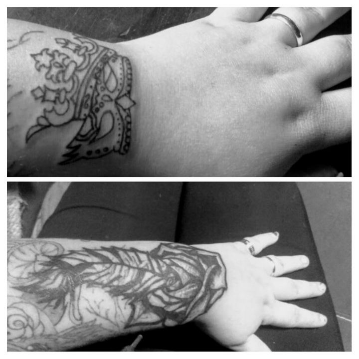 First Cover Up Tattoo KHLOE STARK Traditional Art Tattoo Designs 