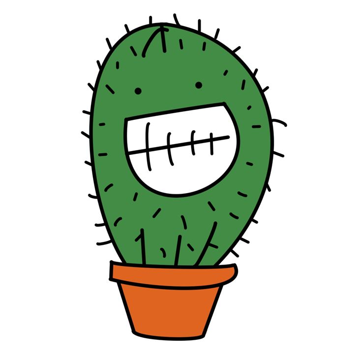 Smiling Cactus - CuteTwo - Drawings & Illustration, Flowers, Plants, &  Trees, Plants, Cactus & Cacti - ArtPal