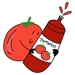 Tomato and ketchup